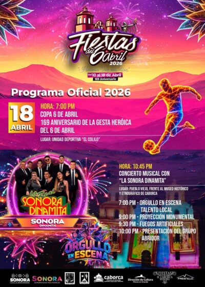 No te pierdas las actividades del último día de las Fiestas del 6 de Abril 2026.