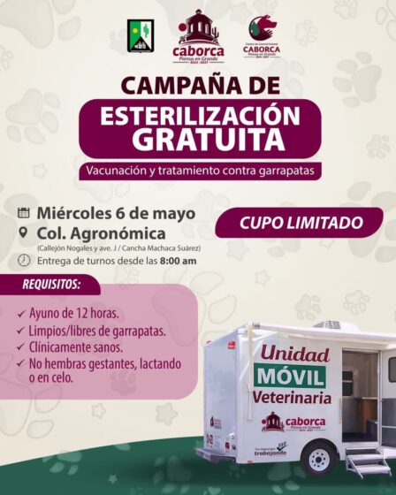 Llega la Unidad Móvil Veterinaria a la colonia Agronómica y Real de los Viñedos.