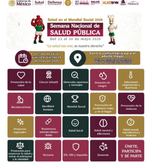 Invita DIF Caborca a participar en la Semana Nacional de Salud Pública 2026