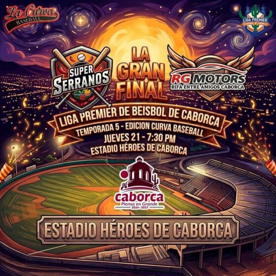 Todo listo para la gran final de la Liga Premier de Béisbol de Caborca
