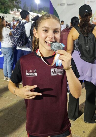 La atleta caborquenses Bárbara Martínez gana medalla de plata en los Juegos Nacionales Interprimarios