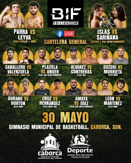 ¡La emoción de las artes marciales mixtas y el box llega a Caborca!