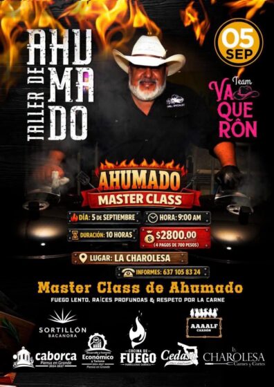 Participa en la Master Class de Ahumado rumbo al Festival Parrilleros Caborca 2026.