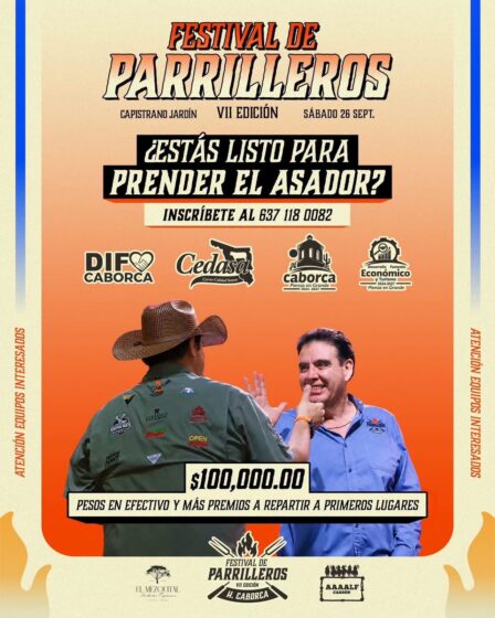¡Es momento de prender el asador! Inscribe a tu equipo en la VII edición del Festival de Parrilleros Caborca 2026.