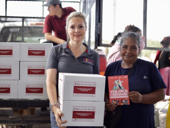 Entrega DIF Caborca Módulos de Comedores Populares y Apoyos Alimentarios a familias de la Colonia Palo Verde