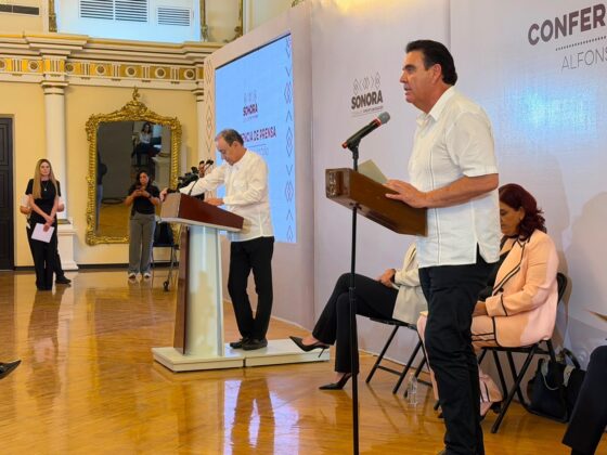 Destaca Abraham “El Cubano” Mier avances históricos para Caborca durante la conferencia de prensa del Gobernador Alfonso Durazo