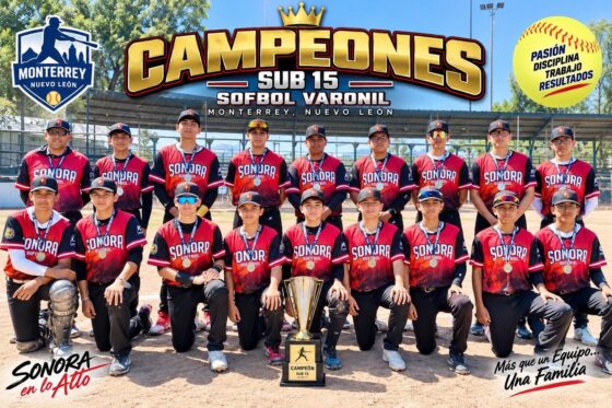 ¡Son campeones nacionales! Jóvenes caborquenses brillan con la Selección Sonora de Softbol.