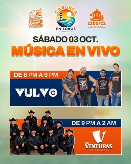 La música en vivo será parte de Caborca en Lobos este fin de semana.