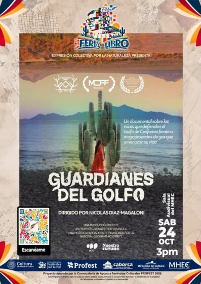 Proyectarán “Guardianes del Golfo” en la VIII Feria Internacional del Libro del Desierto de Caborca.